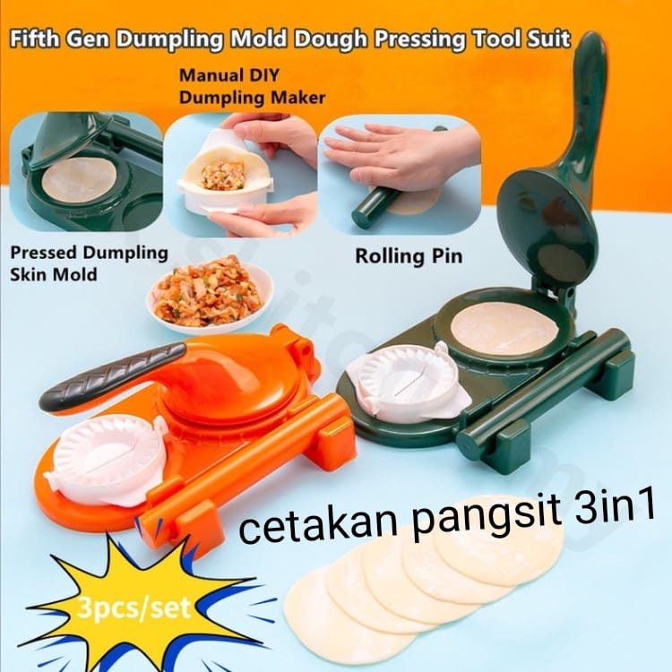 mrcaisen CETAKAN PANGSIT 3IN1 cetakan kulit pangsit cetakan pastel cetakan press alat pembuat pangsit