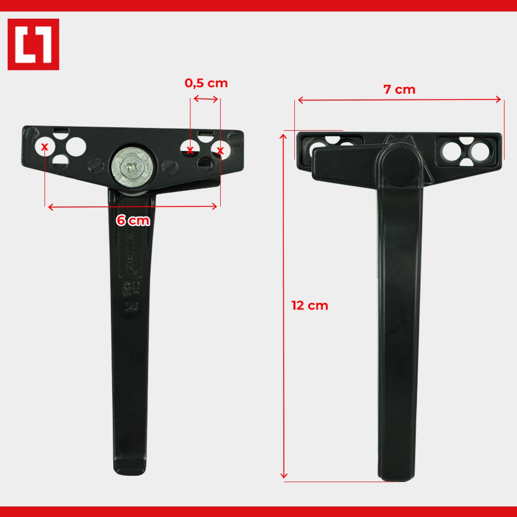 Rambuncis Handle Jendela Aluminium Window 55 - Weldom