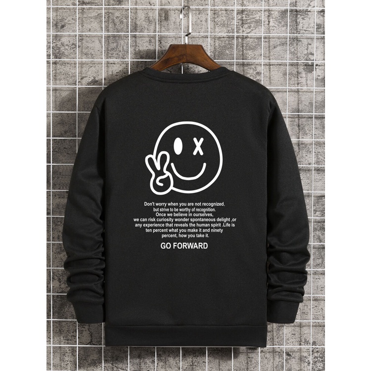 GO FORWARD Sweatshirt Basic II Sweater Crewneck Print DTF II Sz M - XL Anak &amp; Dewasa ( Pria &amp; Wanita )