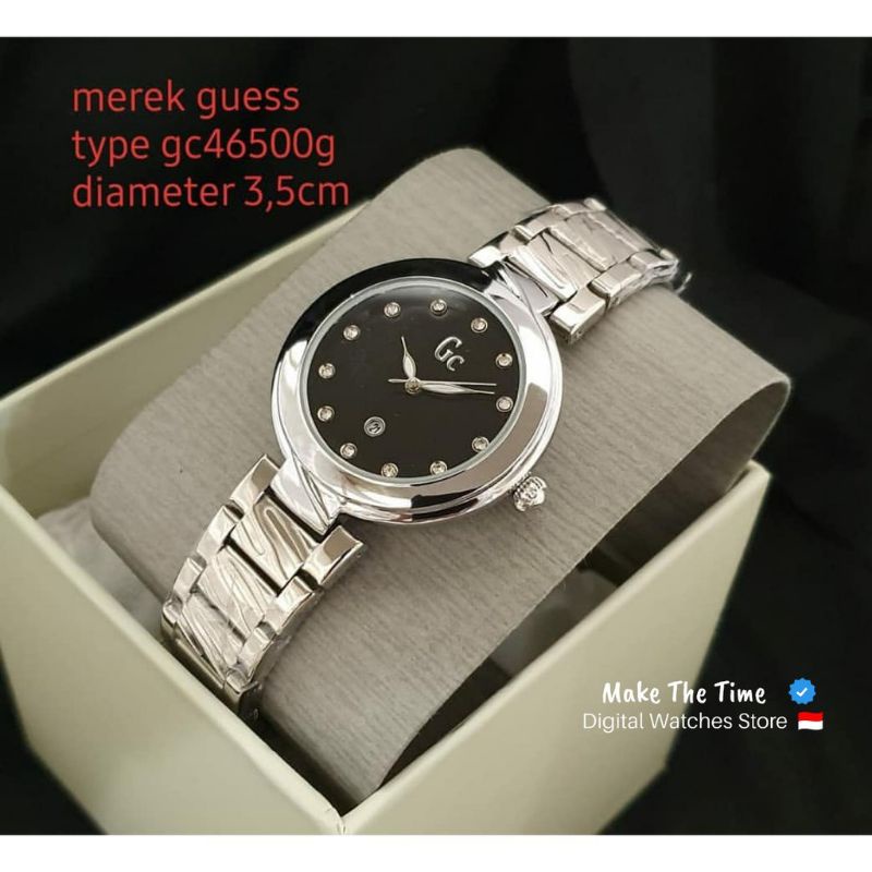 Jam Tangan GC Tanggal Rantai Gold/Silver/Lila Mewah