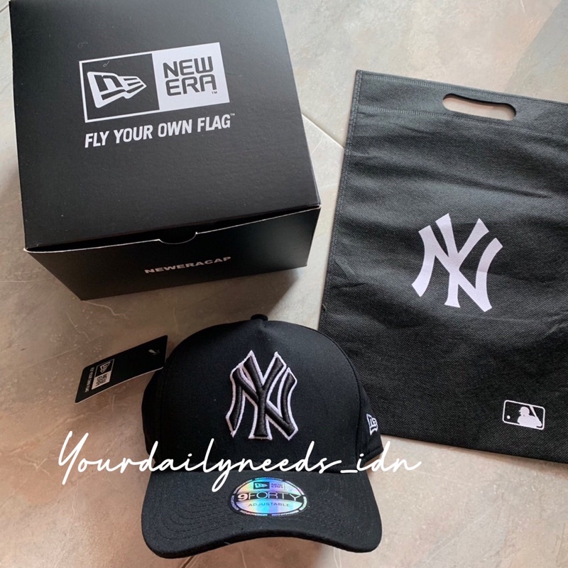 TOPI BASEBALL MLB NEW ERA NY LIST PUTIH FULLTAG FREE TOTEBAG [READY]