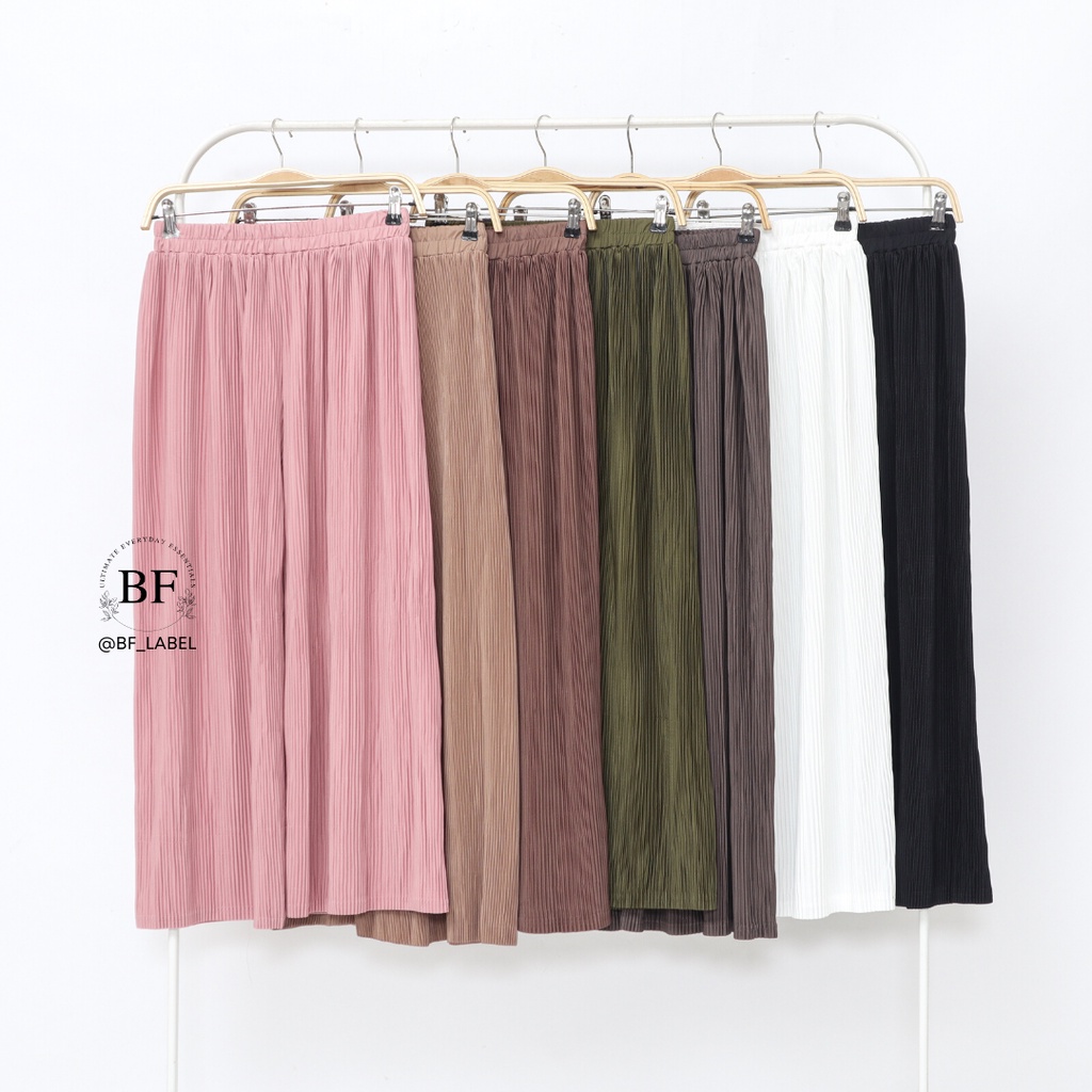 BF Label - Mini Pleated Cullote [LIDI] | Best Seller Celana Kulot Plisket Lidi Murah