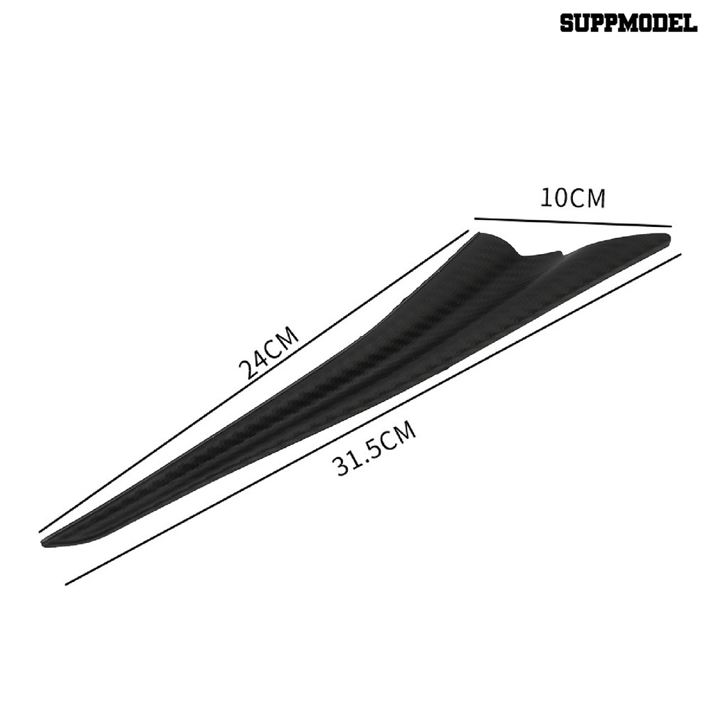 [Dekorasi] 2pcs Spoiler Splitter Anti Gores Universal ABS Bumper Fin Canard Splitter Untuk Mobil