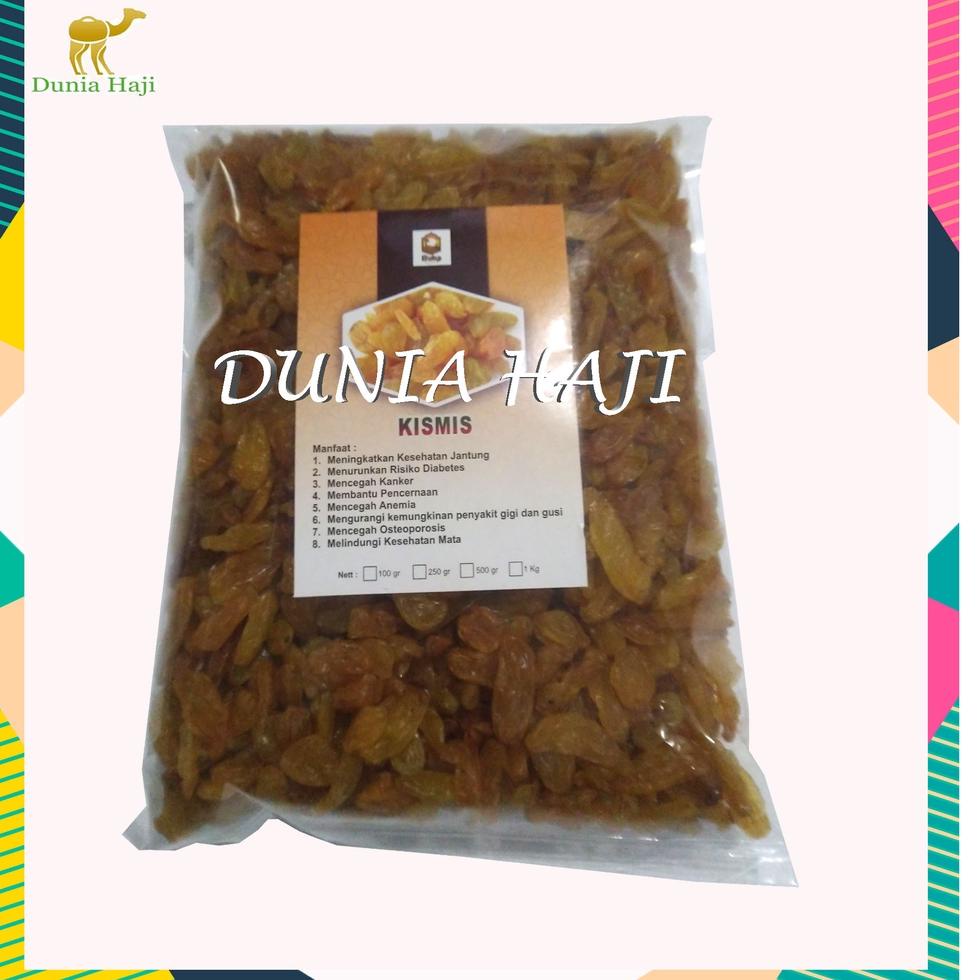 

☛ Sambut promo Kismis Anggur Golden Raisin / Kismis Asam Manis Raisin Star untuk Oleh Oleh Haji dan Umroh .,.,