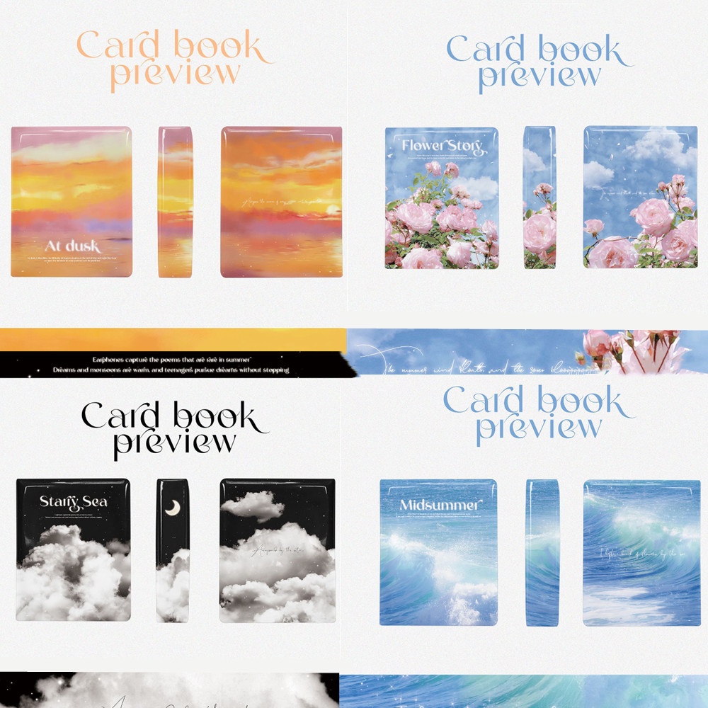 Album Foto Romantic Sunset 3inch 40slot Tempat Photocard Mini Scenic Series Untuk Idol Card Collect Book In Stock New Arrival LY