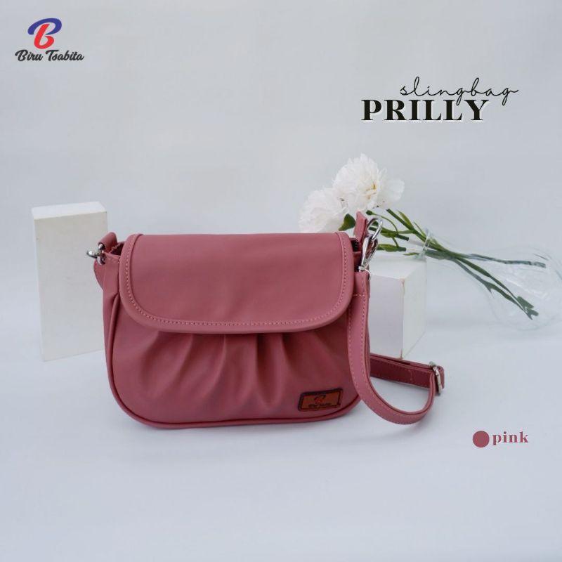 PRILLY SLING BAG BY BIRU TSABITA BAHAN CHOCOLT ANTI AIR WATERPROOF PREMIUM TAS SELEMPANG PREMIUM