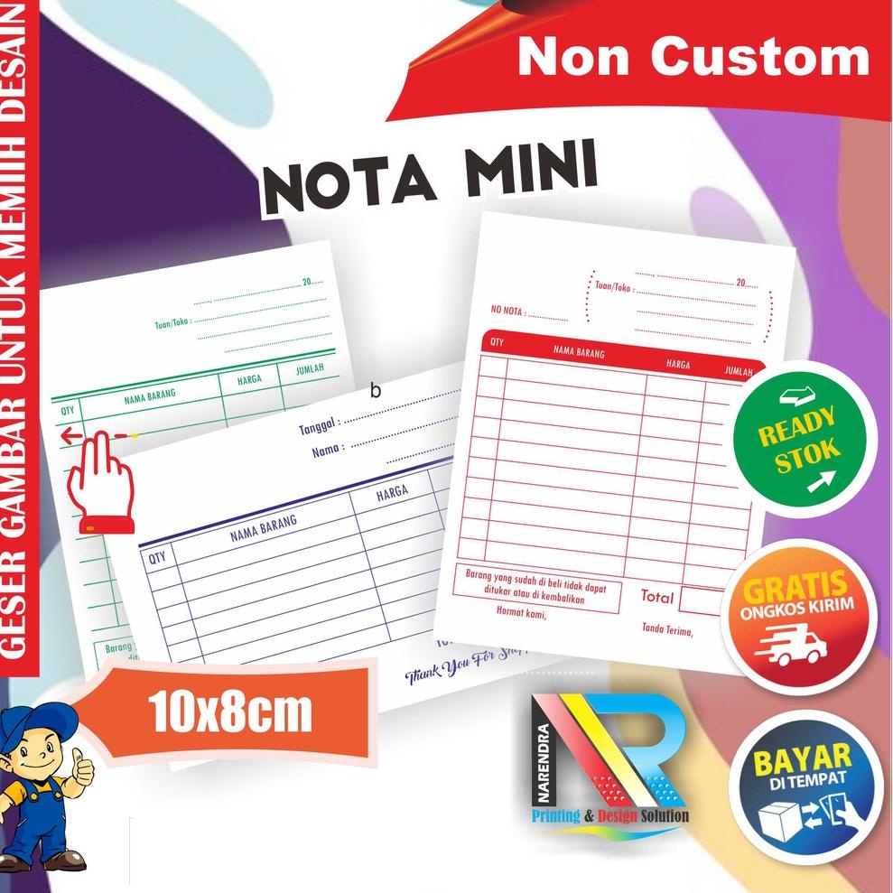 

[K-I6I ♥] Nota Kontan Ukuran Mini Grosir dan Eceran 2 ply Rangkap-terviral