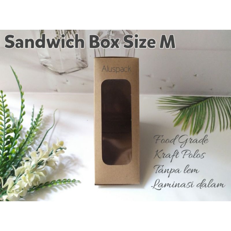 

Box Sandwich Sando Kotak Roti Kraft Polos Size M ( 10 pcs )