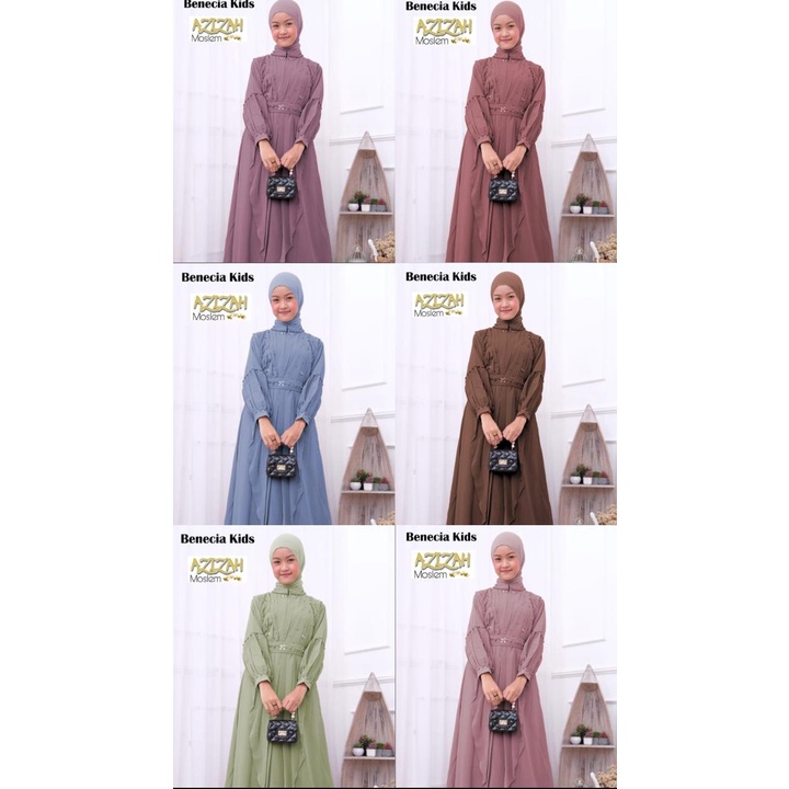 BENECIA/DRESS WANITA TERBARU/BAJU MUSLIM WANITA KEKINIAN/GAMIS WANITA SIMPEL