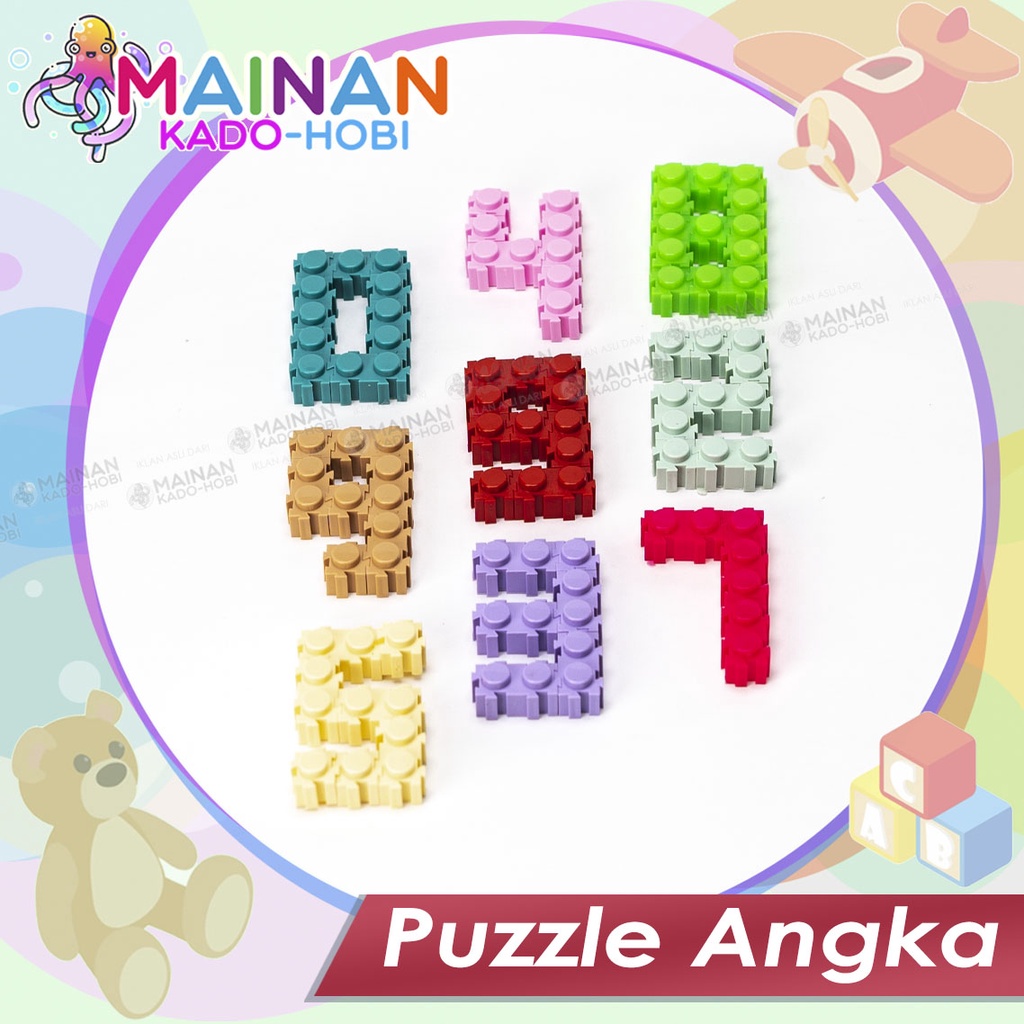 MAINAN ANAK EDUKASI SUSUN ANGKA 3D PUZZLE BLOCKS NUMBER