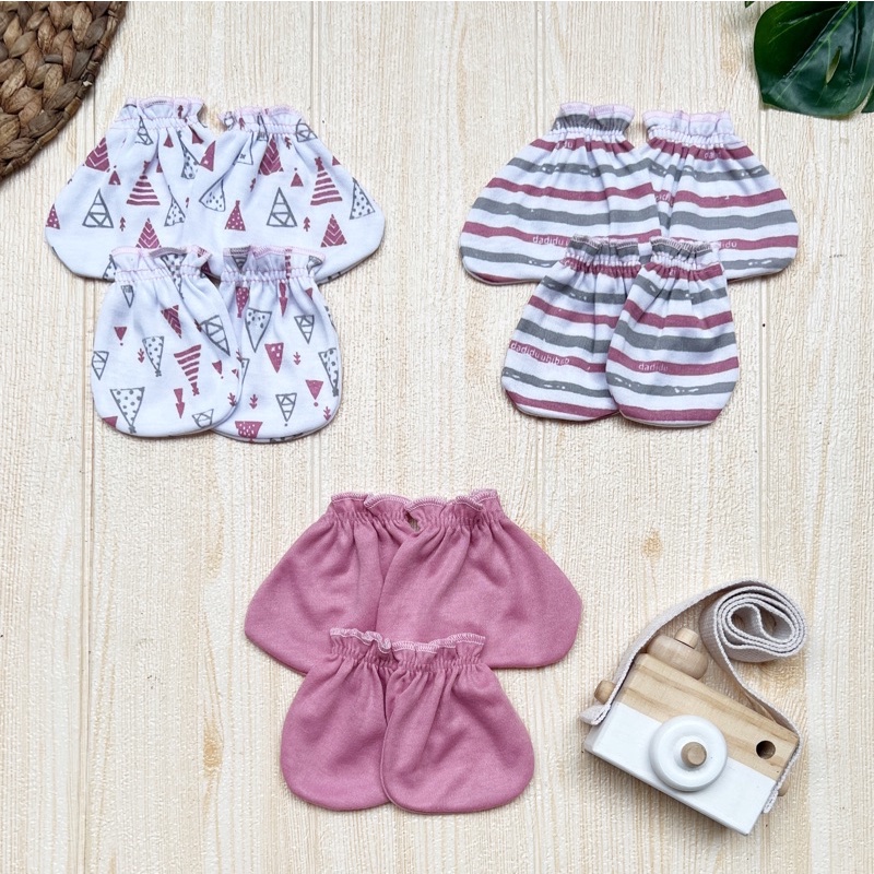 Serian DUSTY PINK- 3 Set Sarung Tangan dan Kaos Kaki Bayi DUSTY PINK Series Merk DADIDU