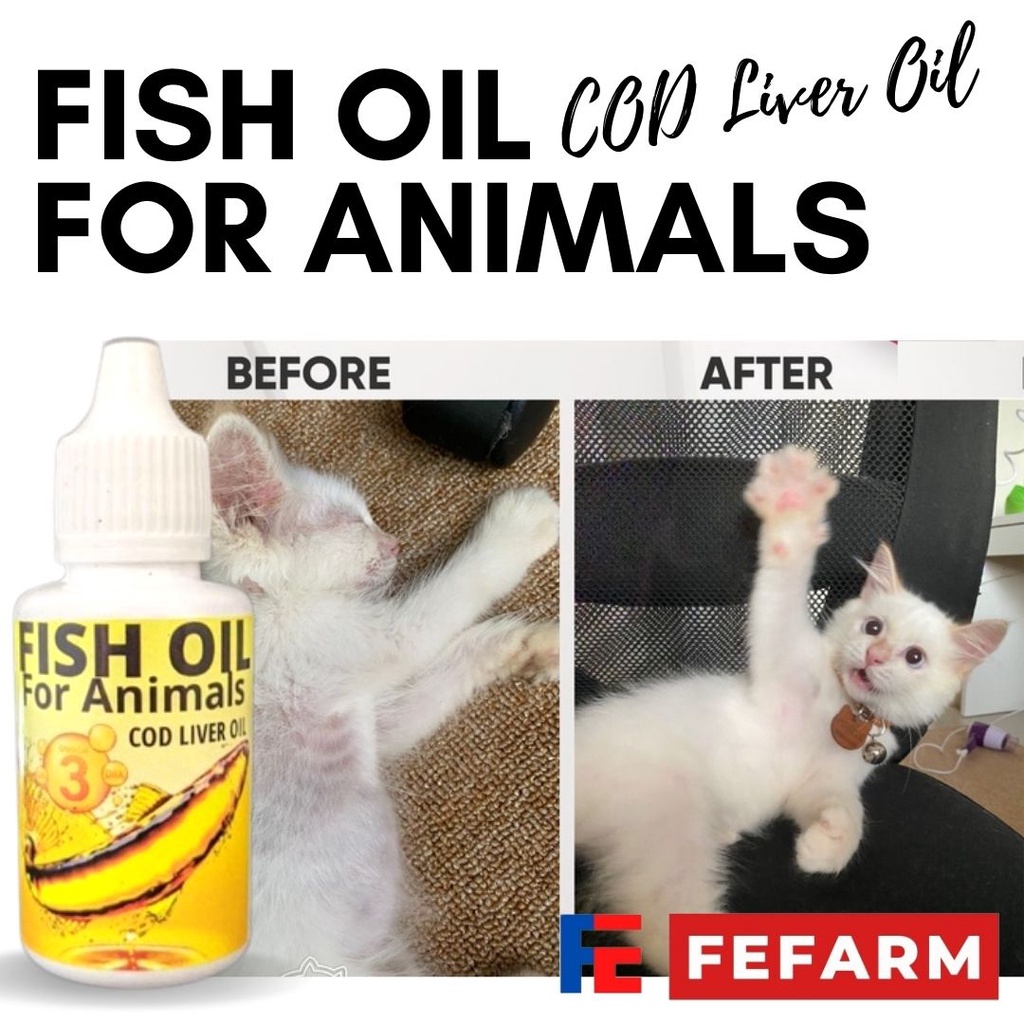 Minyak Ikan 100% Fish Oil 20ml Kucing Dan Anjing FEFARM