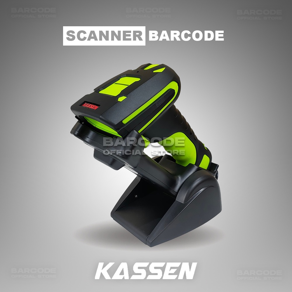 Kassen RF-2800 Scanner Barcode 1D & 2D Wireless Handheld Industrial