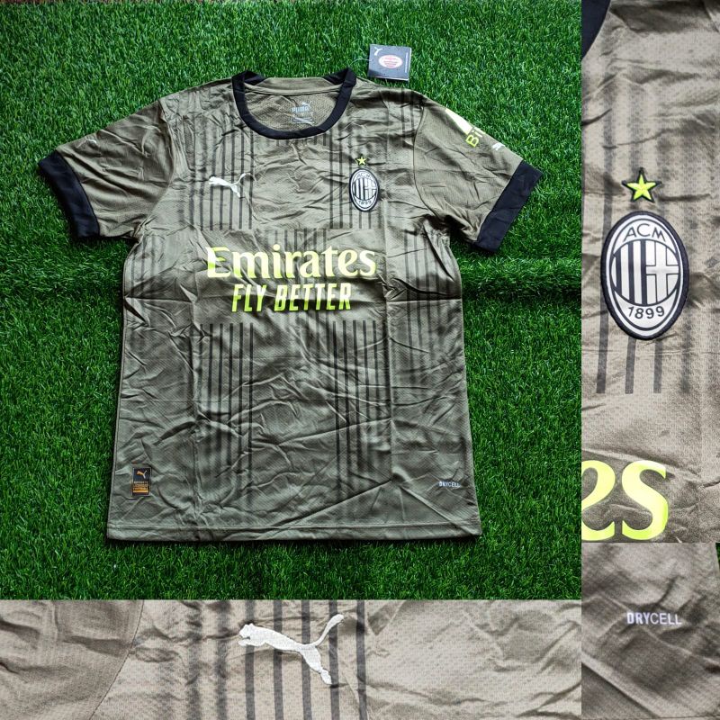 Jersey Bola A C M I L A N 3RD 2022 2023 Grade Ori Import Baju Sepak Bola Pria