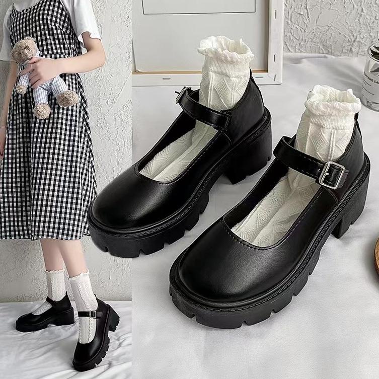 L29S Vintage Lolita Shoes Casual Buckle ap Round Toe/Sepatu Wanita Vintage 5156 (36-40) Best