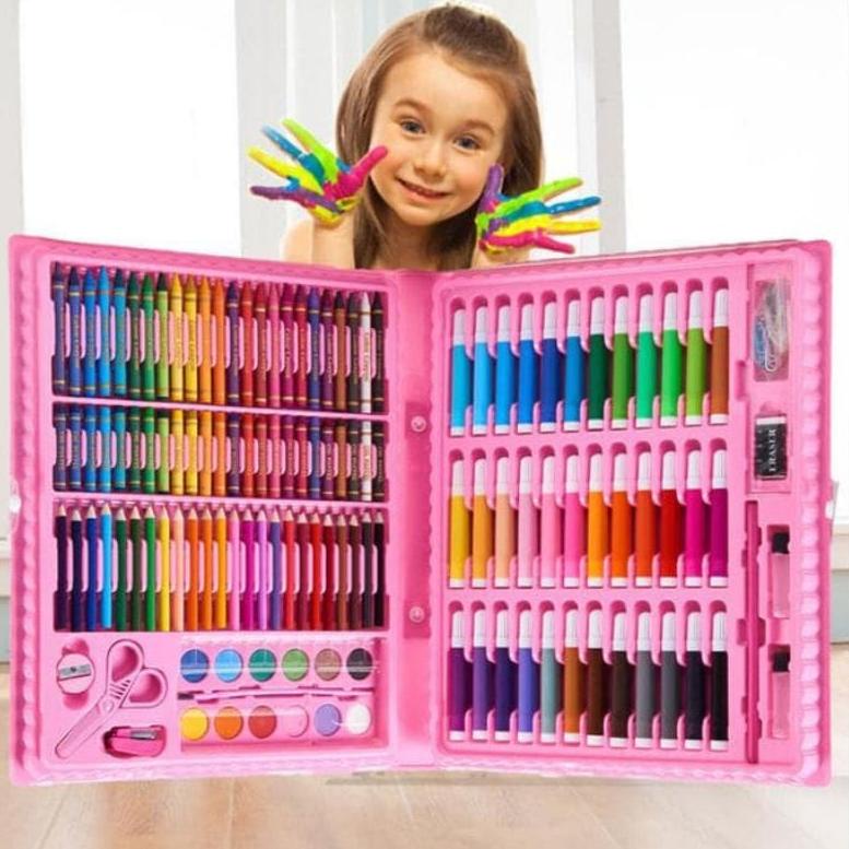 

[Z-R7R ♥☞] Crayon Set 150pcs / Krayon Mewarnai Anak 150pcs / Pensil Warna Set 150pcs-trending