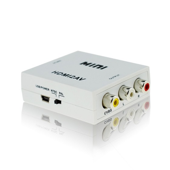 HDMI To AV RCA Converter Adapter Mini Box