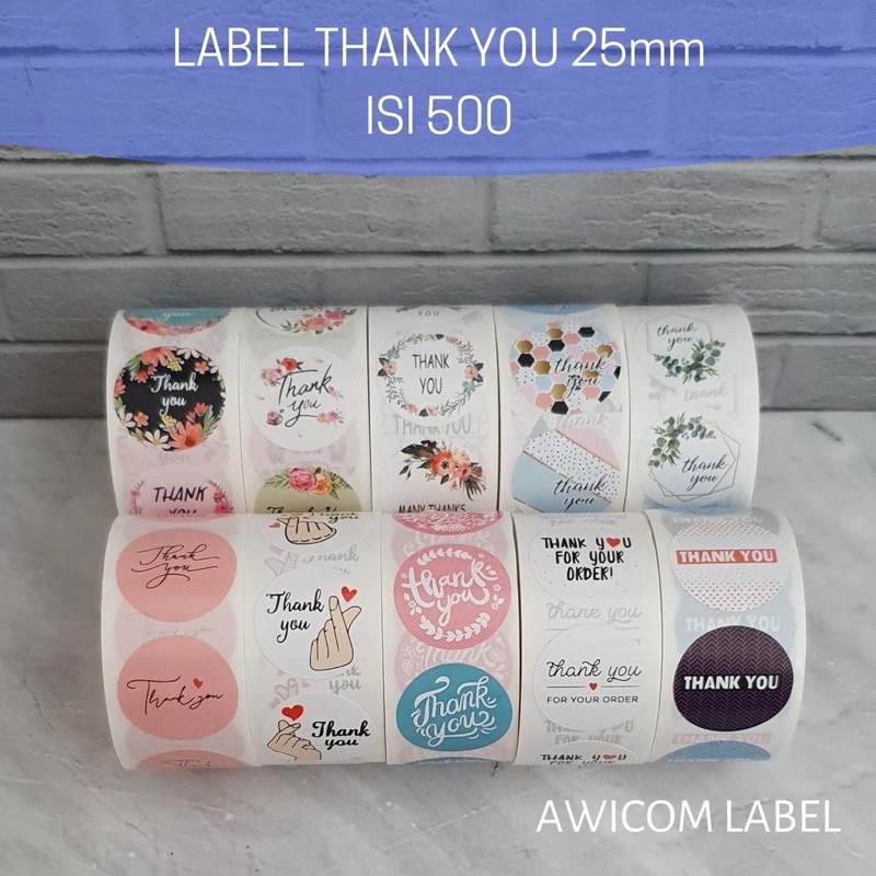 Sticker Label Thank You For Your Order | isi 1 roll 500 pcs