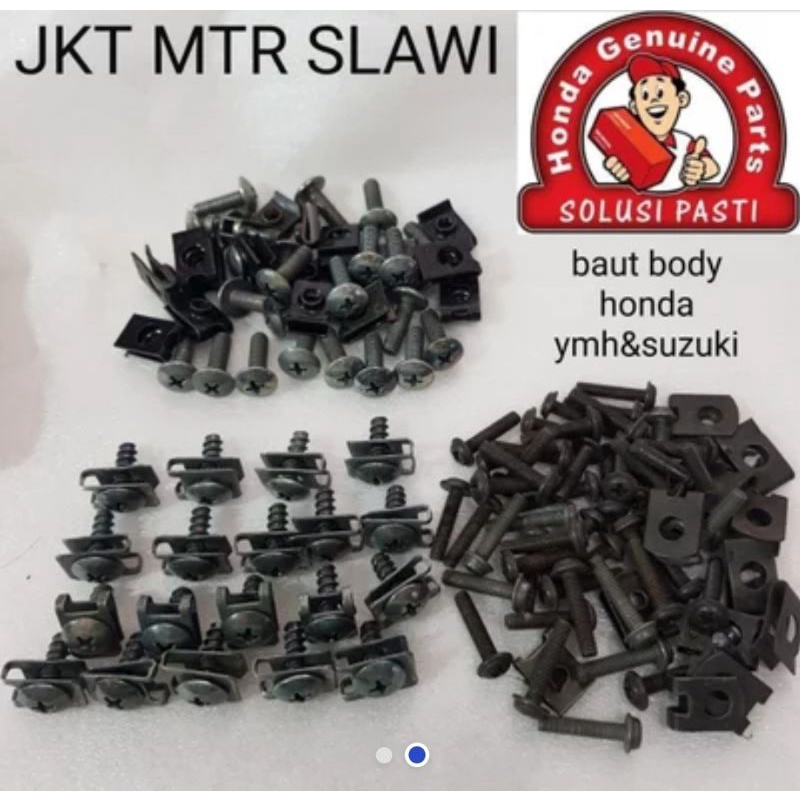 baut body klem baut cacing klem harga satuan ada 3 ukuran buat motor honda