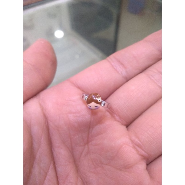 Cincin Anak emas putih 750