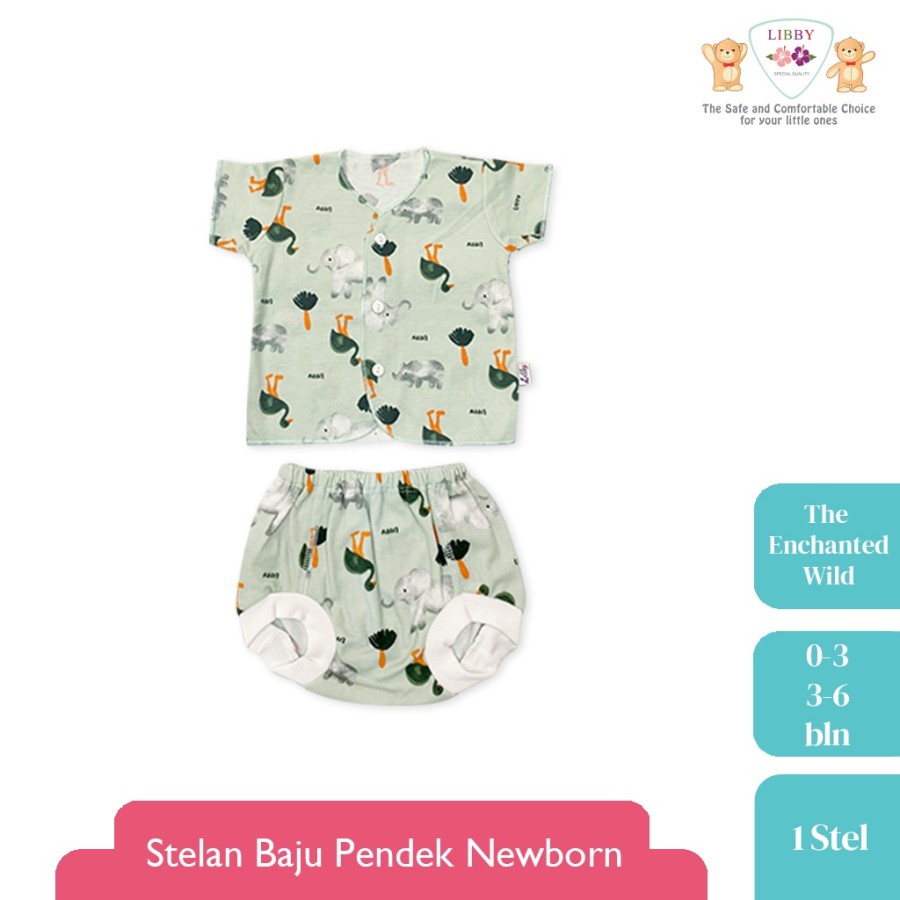 LIBBY SETELAN BAJU PENDEK CELANA POP NEWBORN THE ENCHANTED WILD