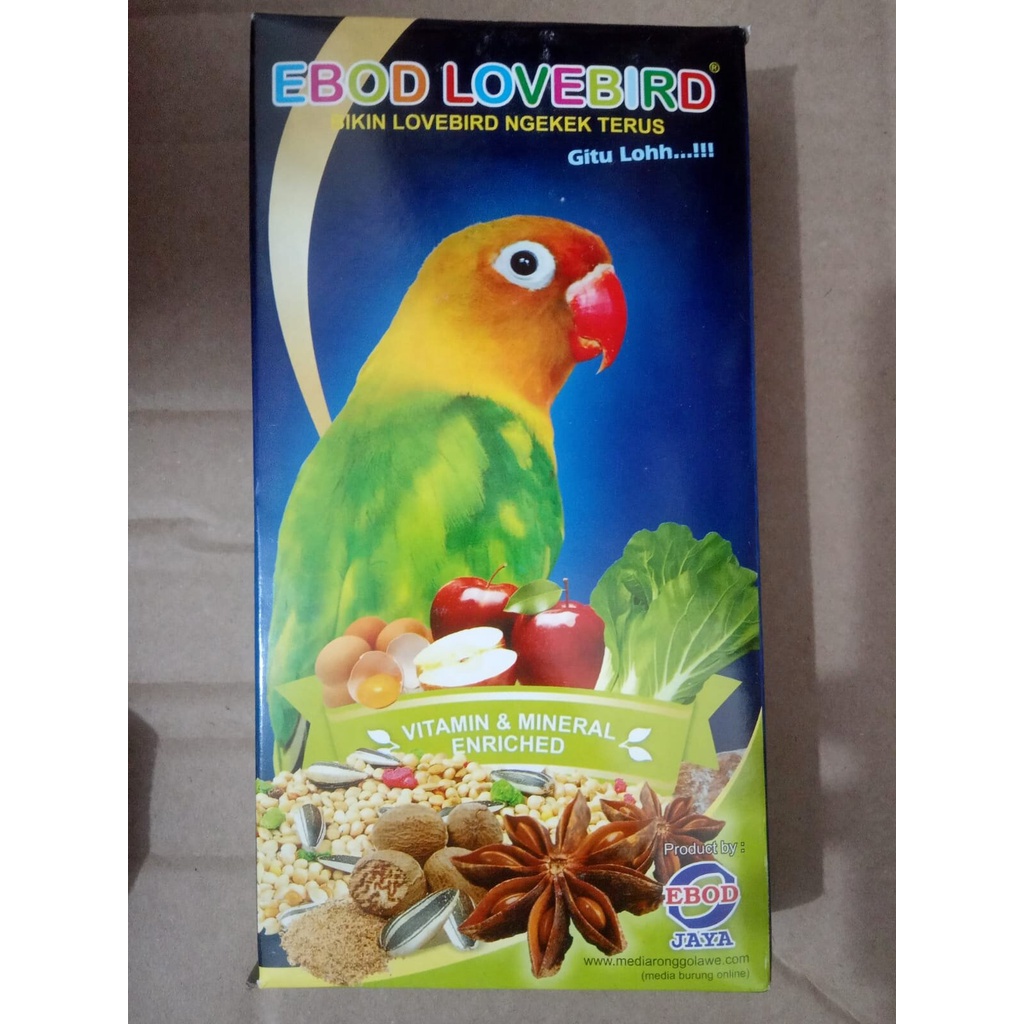 PAKAN BURUNG LOVEBIRD EBOD LOVEBIRD KEMASAN DUS MAKANAN BURUNG LOVEBIRD