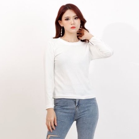 INNER BASIC LONGSLEEVE SHIRT RIB TEBAL KOS LENGAN PANJANG