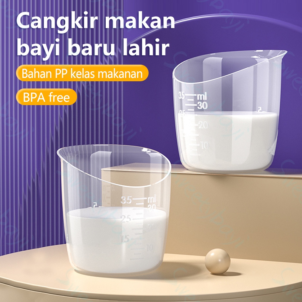 Sweetybayi Little baby cup feeder BPA Free Gelas minum asi bayi 35ml