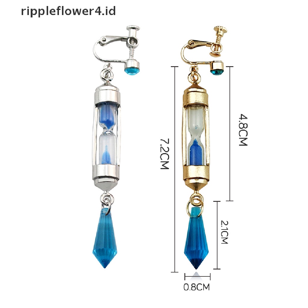 {rippleflower4.id} Vanitas Earrings Studi Kasus Vanitas No Karte Cosplay Props Jam Pasir Anting Telinga Klip Kalung Perhiasan Hadiah~