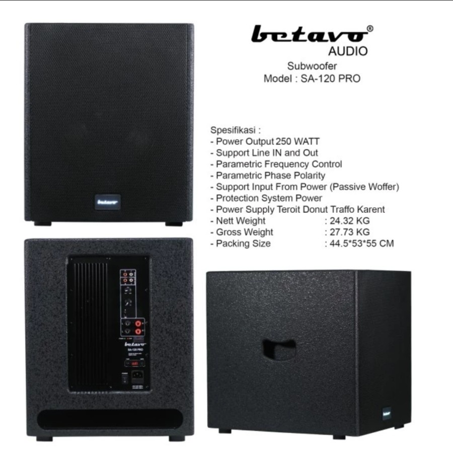 Subwoofer aktif Betavo 12 inch sa 120pro original sub woofer aktiv