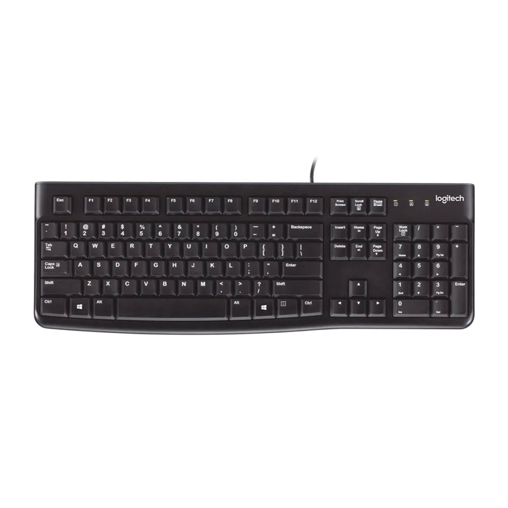 KEYBOARD PC DESKTOP NETBOOOK USB WIRED LOGITECH K120 BLACK LOW PROFILE