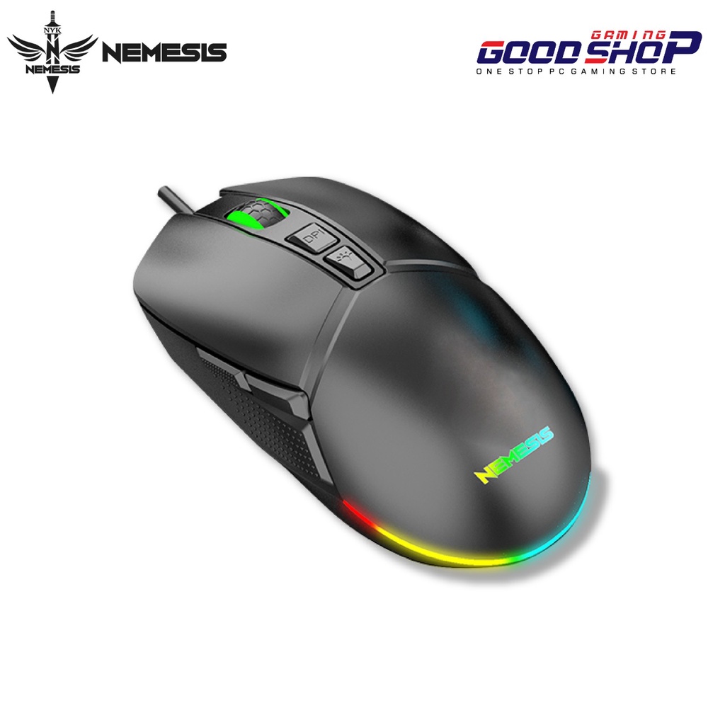 NYK Nemesis Grimlock HK400 RGB WIth Macro - Gaming Mouse - Hitam