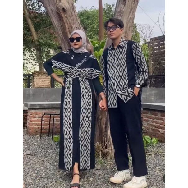 baju tenun couple - baju tenun - dress tenun tali - couple tenun