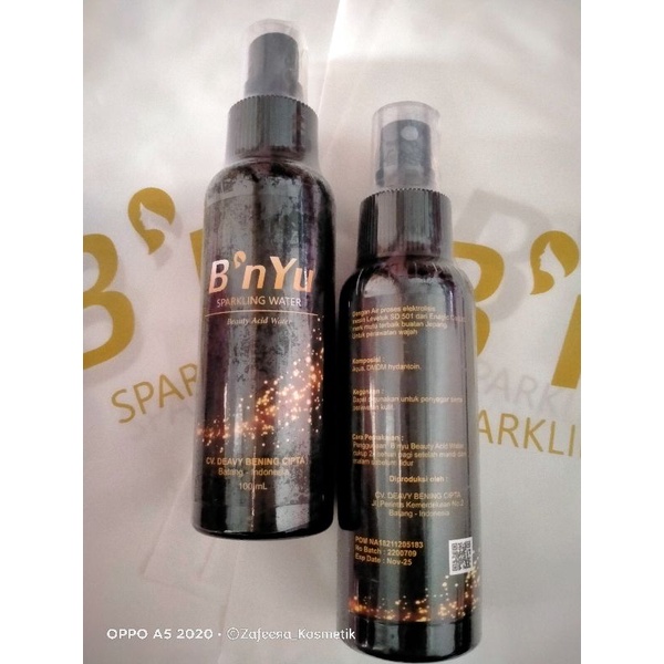 B'nyu Sparkling water beauty acid water | &quot;Air ajaib&quot; dg sejuta manfaat | Bnyu hitam (antiseptik)