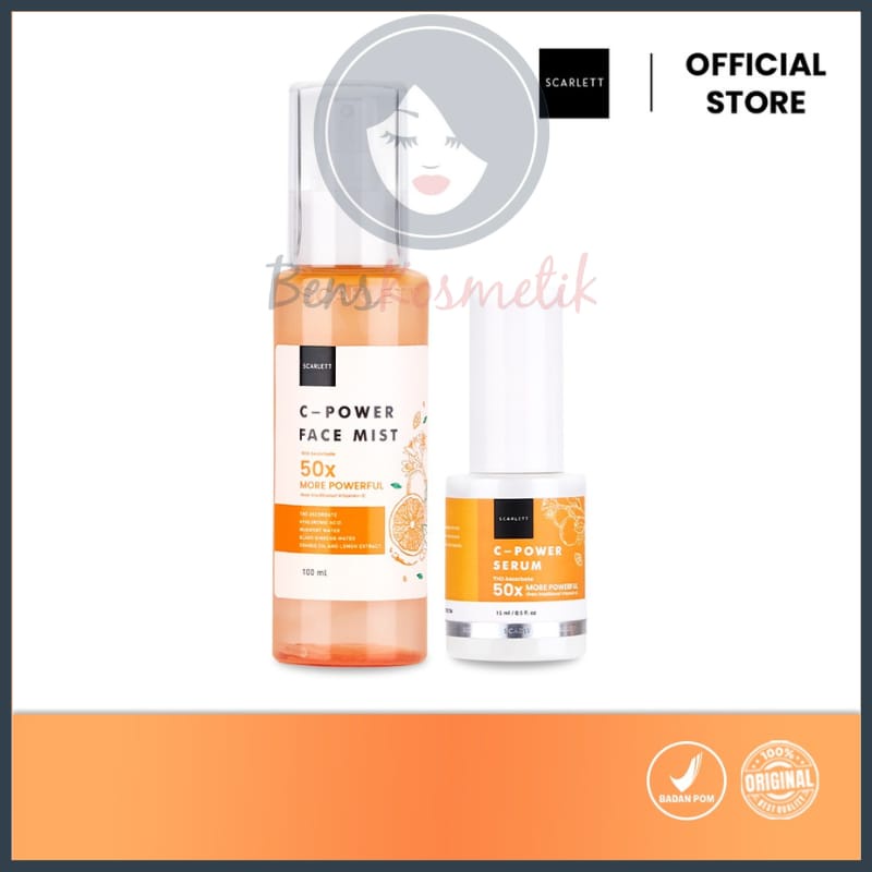 New - Scarlett Whitening Combo C-Power Bpom