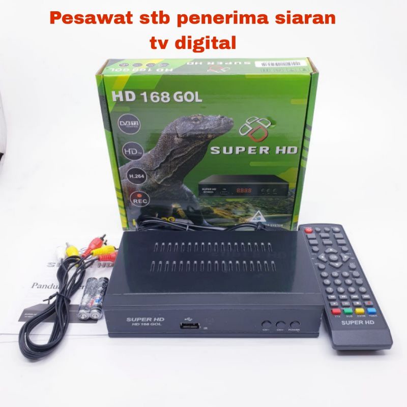 Stb SUPER Hd 168 KOMODO set to box Penerima Siaran Tv digital Full hd