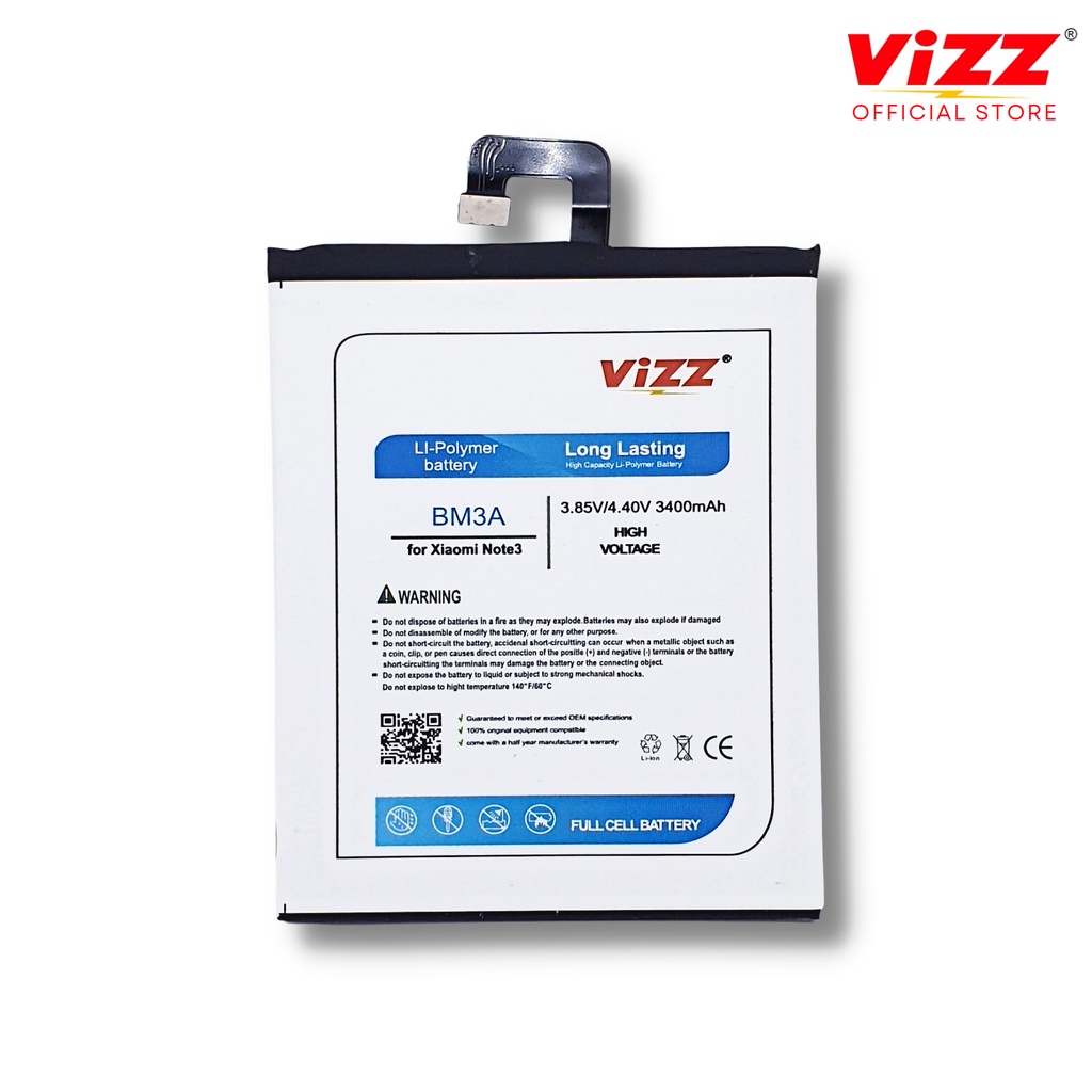 VIZZ Baterai Xiaomi BM3A Batre Mi Note 3