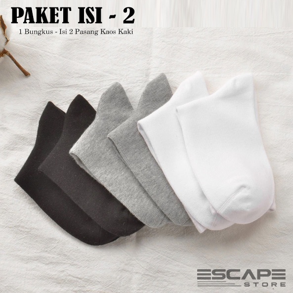 PROMO ISI 2 Kaos Kaki Pria Panjang Polos Long Socks Pria Wanita Remaja Dewasa Kantor Olahraga Casual Sekolah Kaus Kaki Anti Bakteri Anti Bau