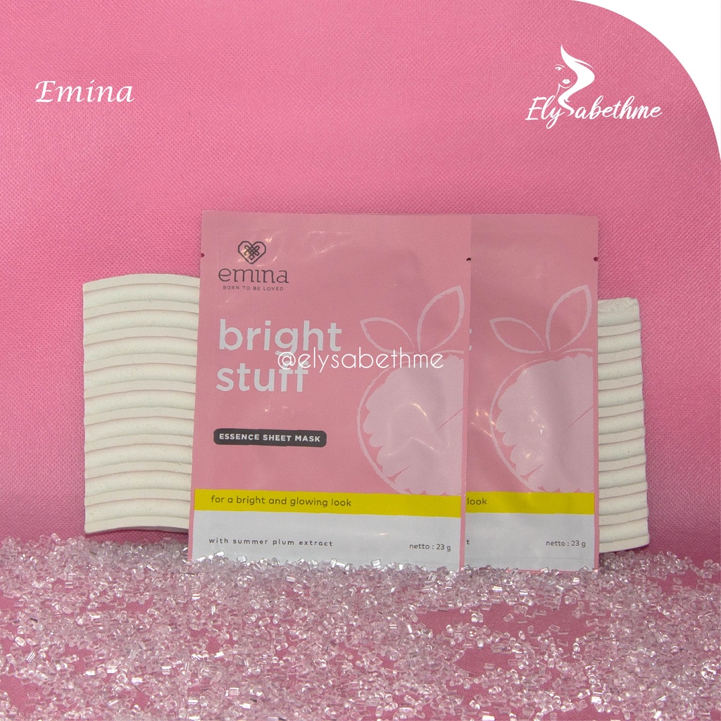 ✿ELYSABETHME✿ ˜”*°• emina •°*”˜. Emina bright stuff masker wajah essence sheet mask pemutih memutihkan dan mencerahkan cocok untuk remaja dan dewasa