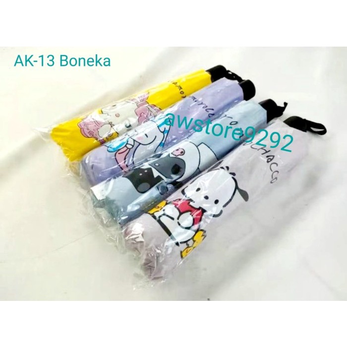 Payung Hujan Import Korea Transparan Motif Elegan Cantik Cute AK 11-15 Anak Dewasa Kartun