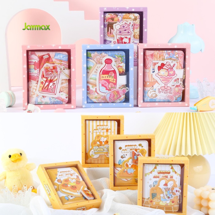 

✨NEW✨ - Magnetic Notebook Snack Diary / Jurnal Agenda Buku tulis / Buku Saku - Orange