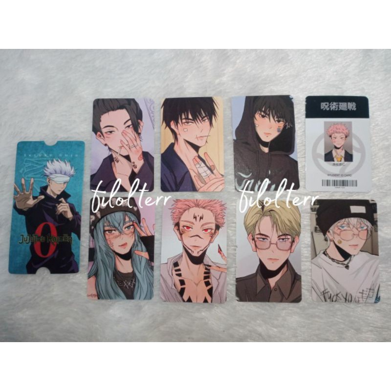 PHOTOCARD JUJUTSU KAISEN BY 6BAJI GOJO GETO TOJI MEGUMI SUKUNA NANAMI ITADORI YUUJI MAHITO