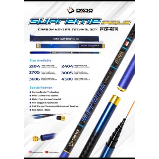 Joran Tegek Daido Supreme 210,240,270,300,360,450,540 Action Hard