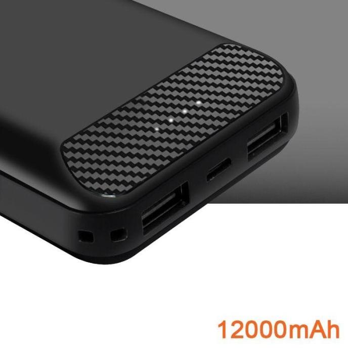 Powerbank Zagbox Mini Slim 12000Mah Fast Charge 2 Usb Port