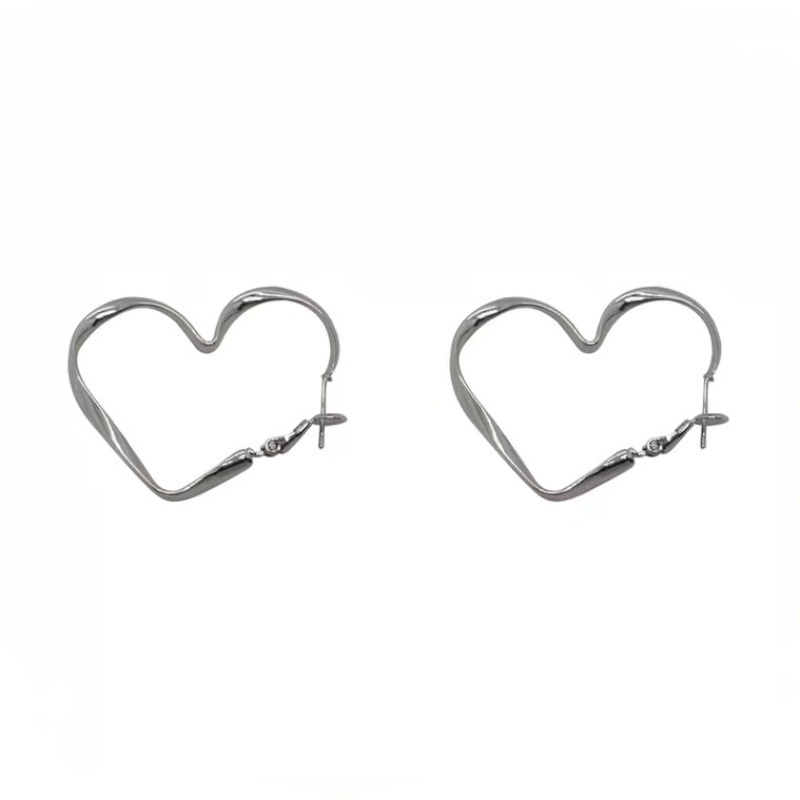 Anting Cinta Wanita Desain Niche Desain Niche Anting Serbaguna Stylish Menjuntai Hoop Ear Studs