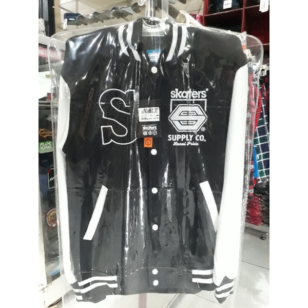 Jaket Baseball Skaters Original BW L