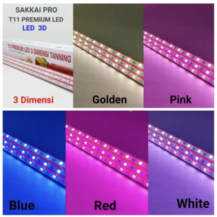 Lampu Tanning 3 Baris T11 1500 LED Aquarium 5 Mode Warna SAKKAI PRO LED TANNING 3D AQUARIUM