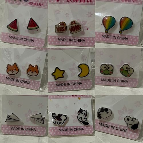 Magnet Earrings / Anting Magnet / Tanpa Tindik / Anting Klip / Clip Earrings / No Pearcing Earrings / Anting Lucu / Anting Imut / Cute Earrings / Character Earrings / Disney Earrings