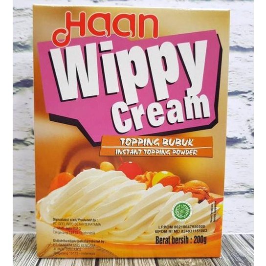 

HAAN whipping cream/whippy cream bubuk instan 200gr