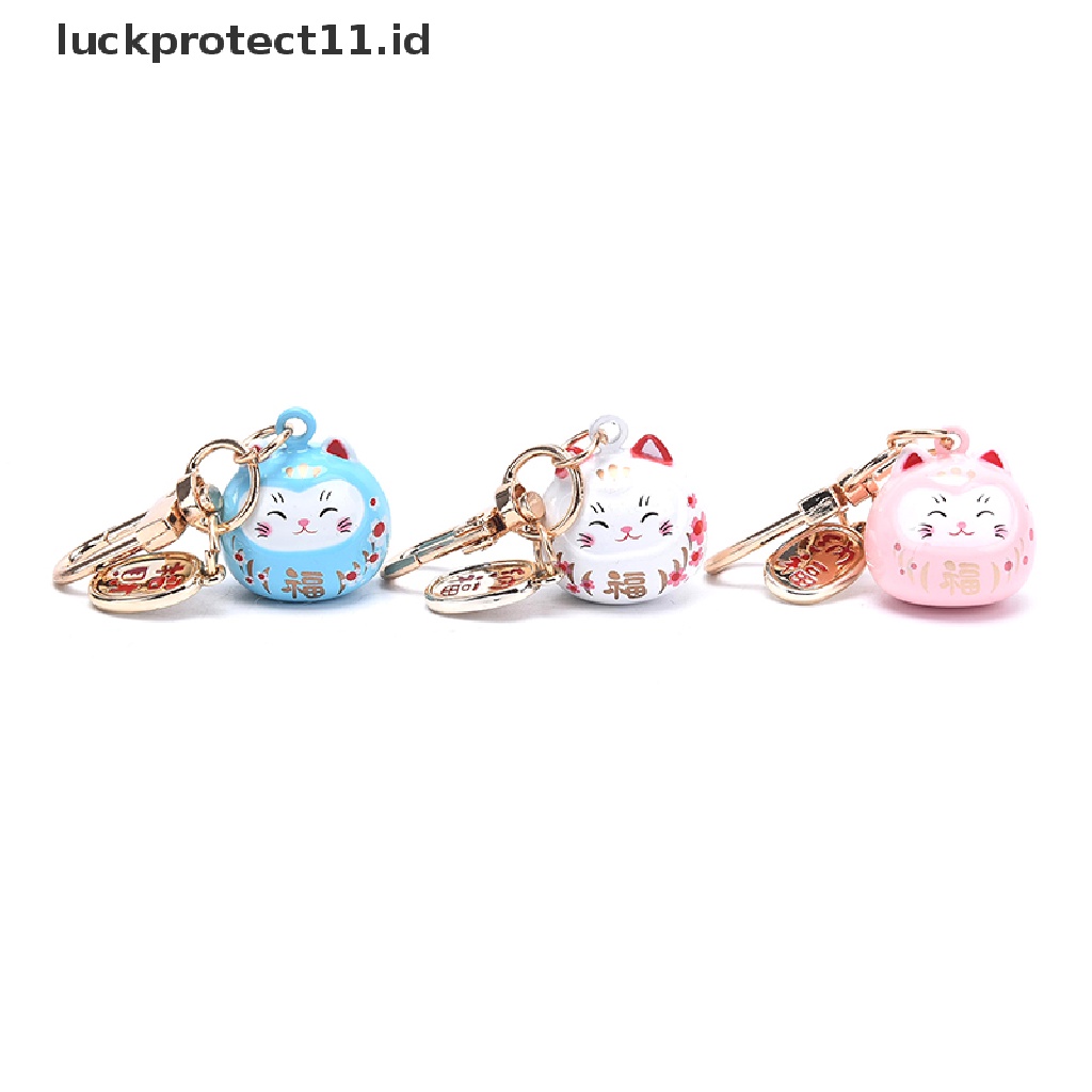 /Fashion Hot// Fashion// Jepang Lucu Lucky Cat Gantungan Kunci Tas Mobil Decor Air Suara Bell Tergantung Pesona.